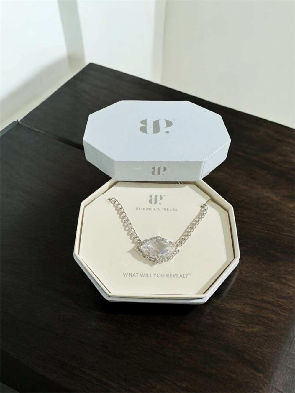 Bomb Party Silver Diamond Cubic Zirconia Necklace